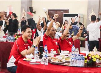 Hangatnya Nobar, Dukungan Polda Bali untuk Garuda Muda